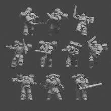 squad mixed upscaled assault warriors posed jumppacks 3d print model - Mito3D