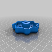 square through hole botão imperial puxar lidar serrilhado quadrado 3d print model - Mito3D