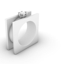 square 5 rings jewelry gem ring 3d print model - Mito3D