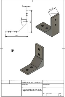 Quadrat 65x65x25 DIY Regal Befestigung 3d print model - Mito3D