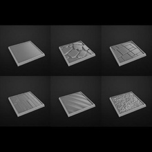 square bases 28mm game basics miniature wargame warhammer tabletop 3d print model - Mito3D