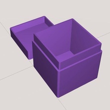 quadrado caixa tampa organizador 3d print model - Mito3D