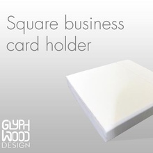 square business card holder various brand branding -card businesscard case holders rack stand office decor equipment tool 3d print model - Mito3D