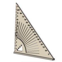 carré menuisier charpentier outil de carpenter le rapporteur l'angle 3d print model - Mito3D