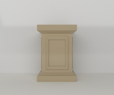 quadrado coluna pedestal esculpido decoração 3dmodel 3d print model - Mito3D