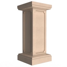 quadrado coluna pedestal arquitetura pilar decoração concreto bronze estrutura suporte esculpido ornamentado clássico antigo histórico vintage 3d print model - Mito3D