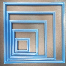 Quadrat Plätzchen Schneider Cutter Gebäck Geschäft geometrisch 3d print model - Mito3D