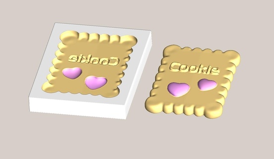 quadrado biscoito simples desing modelo 2 3d print model - Mito3D