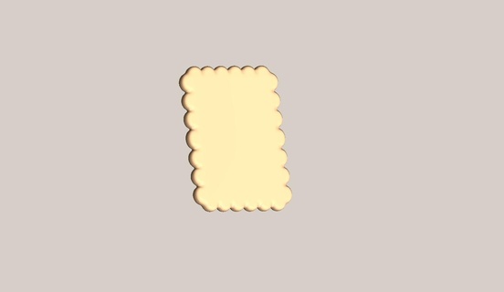 square cookie simple desing 3d print model - Mito3D