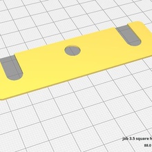 praça do canto 35 polegadas dobradiça shim ferramenta porta ajustar 3d print model - Mito3D