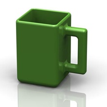 square cup home 3d print model - Mito3D