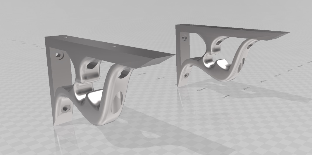cuadrado diseño estante v1 hogar casa fácil impresión deco bonito apoyo Navidad 3D print model - Mito3D