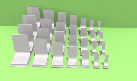 carré afficher bases arrière plan méga pack miniature 3d print model - Mito3D