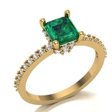 square emerald ring 3d print model - Mito3D