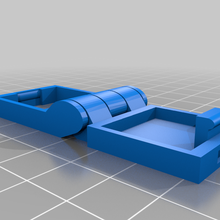 square flip-up button cover flip up parts 3d print model - Mito3D