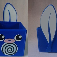 square flowerpot pokemon poliwag pot anime bucket 3d print model - Mito3D