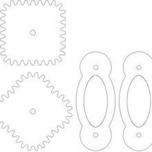 square gears curiosity fushigi gear non-circular 3d print model - Mito3D