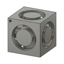 quadrado chave anel v1 joalheria 3d print model - Mito3D