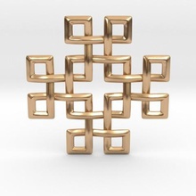 square knots pendant jewelry pendulous squares 3d print model - Mito3D