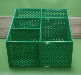 square organizer Home school office pencil pen pot container desktop desk holder boxes 3d print model - Mito3D
