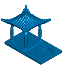 square pagoda tealight candle holder japanese decor 3d print model - Mito3D