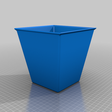 square pot curved edge 3d print model - Mito3D
