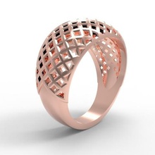 square ring jewelry gold resin 3d print model - Mito3D