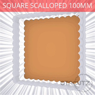 quadrado recortado biscoito cortador 100mm fundente Cortador galletas Molde bolachas básico clássico 3d print model - Mito3D