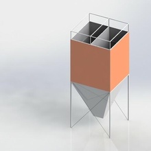 cuadrado silo arquitectura industrial Ingenieria almacenamiento modelo agricultura 3d print model - Mito3D