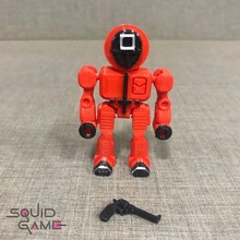 Quadrat Soldat Tintenfisch Spiel Spielzeug 6 Gewehr artikuliert Kind 3d print model - Mito3D