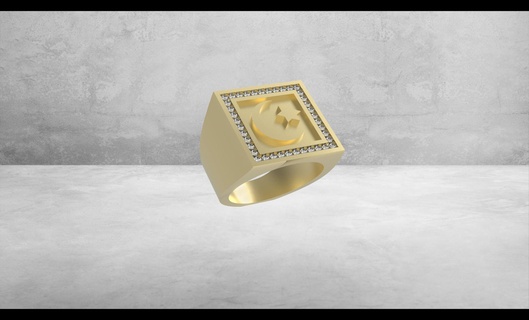 square stamp star moon stones seal customized 3d print model - Mito3D