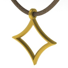 Kare yıldız kolye takı geometrik Üçgen mücevher 3d print model - Mito3D