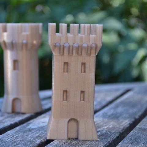 square tower architecture buildings structures watch scout medieval goth game dungeon castle battle 3D print model - Mito3D