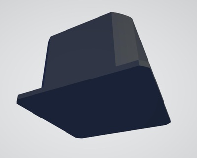square tube cap 5 cm beam construction lid metal termination 3d print model - Mito3D
