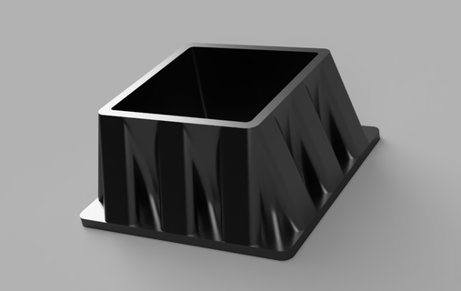 square tube foot 30x30 furniture finish 3d print model - Mito3D