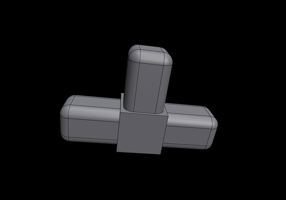 square tube sleeve assembly prototype 3d print model - Mito3D