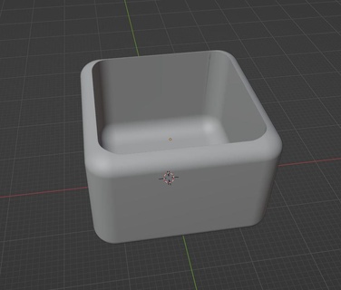 carré tupperware récipient boîte cuisine 3d print model - Mito3D