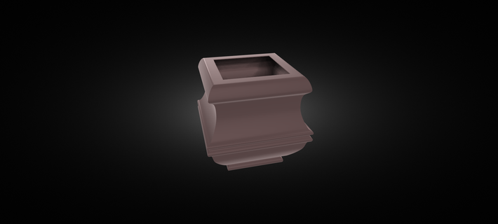 cuadrado urna plantador 3d impresión stl 3d print model - Mito3D