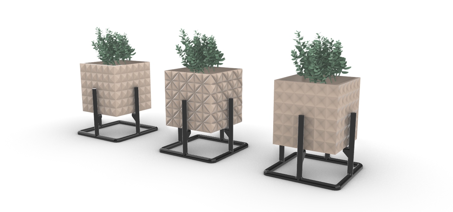 Quadrat Vase Zuhause Haus Dekoration Architektur 3D print model - Mito3D