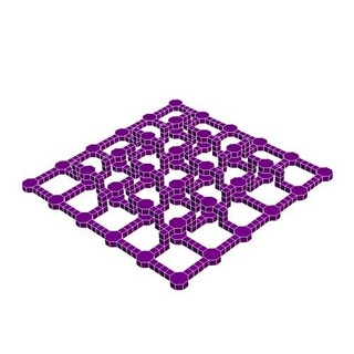 square weave 1 structural geometry math model stem education geometric topology 3d print model - Mito3D