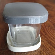 square yoghurt lid cover 3d print model - Mito3D
