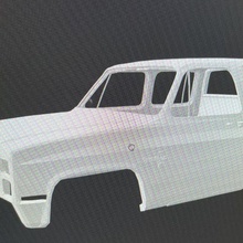 quadratischer Körper Silverado Besatzung Taxi Kunst Quadrat doppelt wählen Modell Lastwagen Rahmen 3d print model - Mito3D