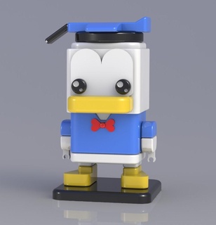 kare Donald ördek Disney Lego oyuncak şeker Mickey fare Duck Minnie Brickheadz topolino 3d print model - Mito3D