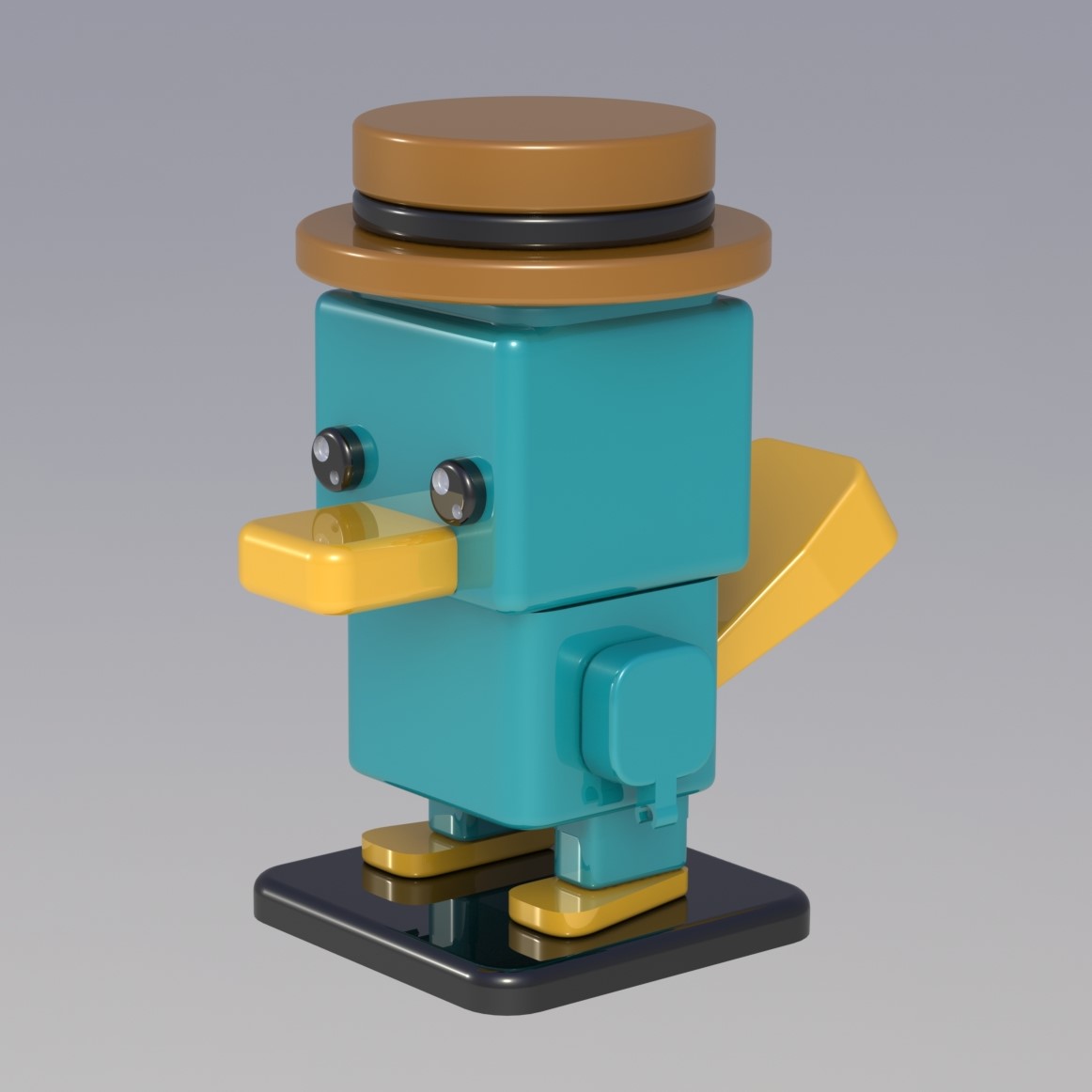 kare Perry ornitorenk Phineas Ferb 3D print model - Mito3D