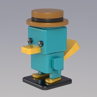 squared perry platypus phineas ferb 3d print model - Mito3D