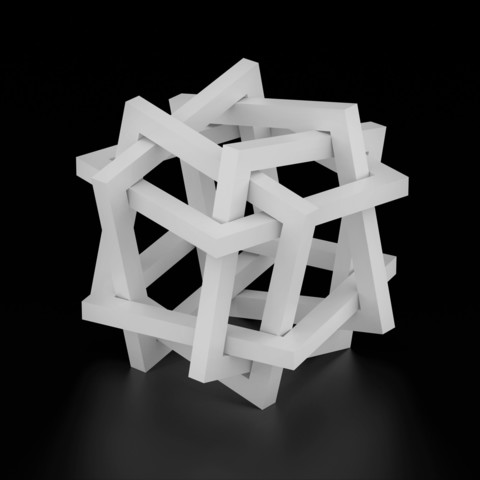 squaremix art pendant unique 3dprint 3dprinting jewelry 3dmodel mathematics jewellry 3dpendant 3D print model - Mito3D