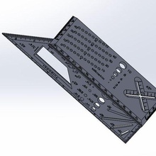 Quadrate Zimmermann Herrscher tool Winkel Zoll Millimeter Industrie Kader Regel 3d print model - Mito3D