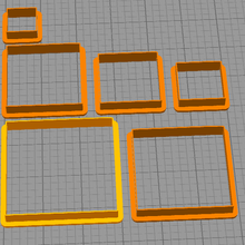 quadrados biscoito cortador 3d print model - Mito3D