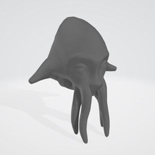 calamaro alieno testa gioco miniature stella guerre legione Quarren 3d print model - Mito3D