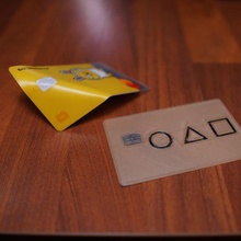 squid game - credit card gadget gmae invitation cad transform ic 3d print model - Mito3D